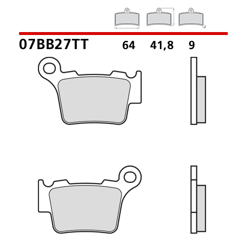 Brake pads Brembo Husqvarna 449 TE (11-13) rear ceramic 07BB27TT