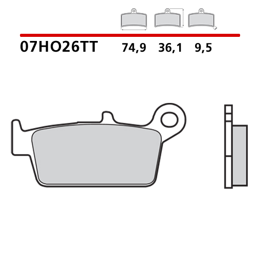 Brake pads Brembo TM EN/MX 300 (01-04) rear ceramic 07HO26TT