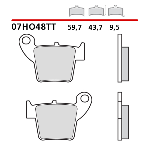 Brake pads Brembo Honda CRF 250 RX (19-25) rear ceramic 07HO48TT