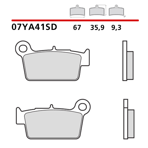 Brake pads Brembo Beta RR 390 (15-25) rear standard 07YA41SD