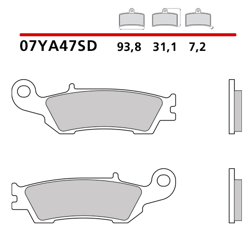 Brake pads Brembo Yamaha YZ 125 (08-21) front standard 07YA47SD