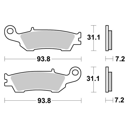 Brake pads Nissin Yamaha WR 450 F (16-20) front race 2P-318ST-MX