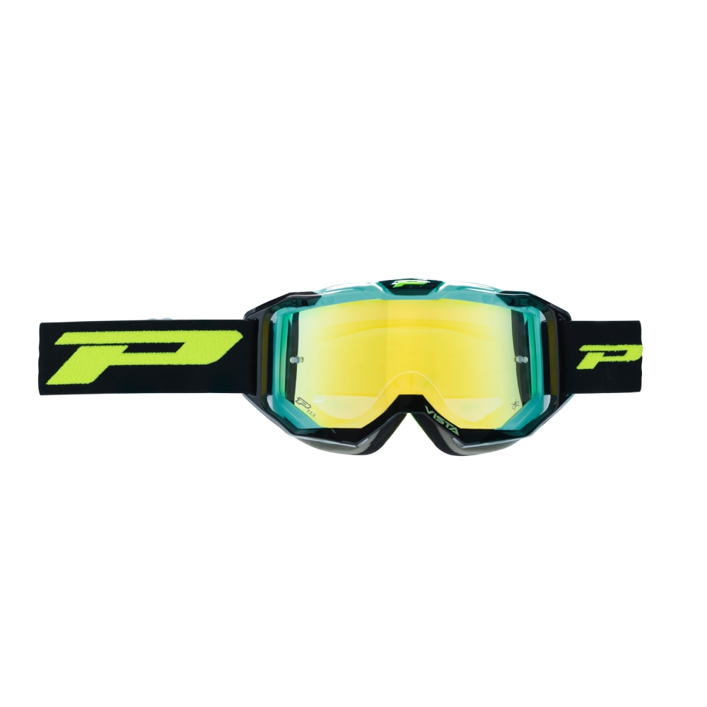 Goggles Pro Grip Vista - Black Light blue Neon yellow mirrored lens yellow