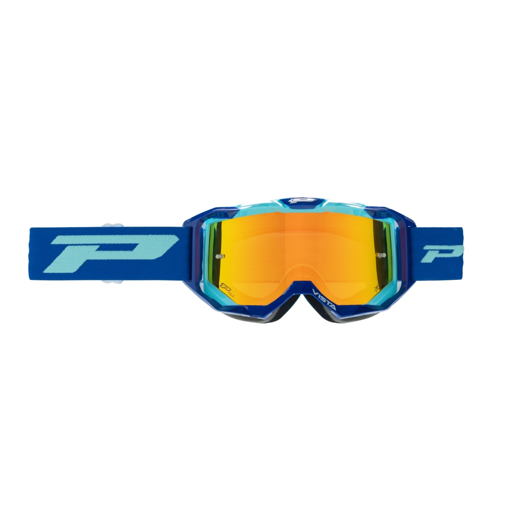 Goggles Pro Grip Vista - Blue Light blue mirrored lens gold 3303-408-FL