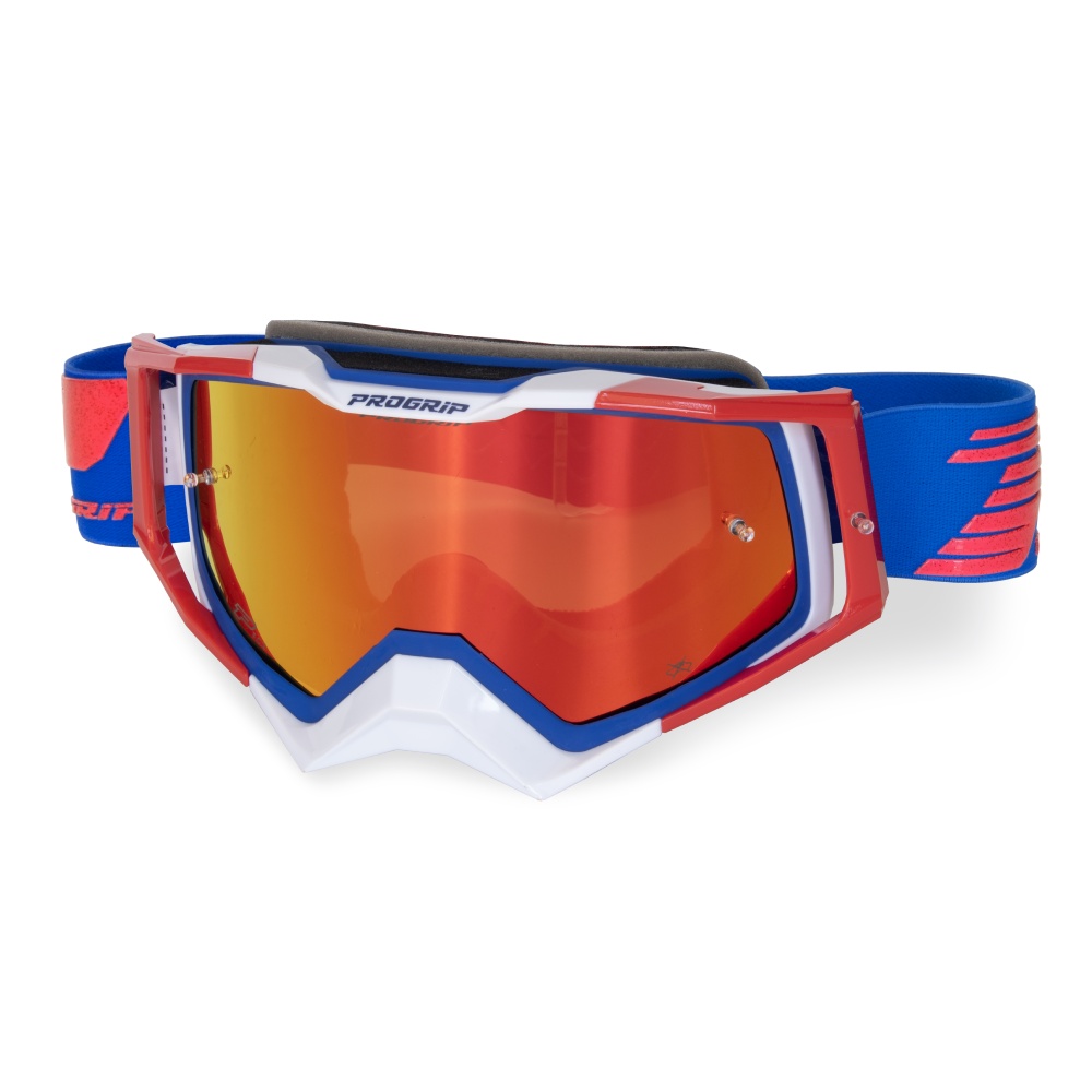 Goggles Pro Grip Rapid - Blue Red White mirrored lens red 3309-147-FL