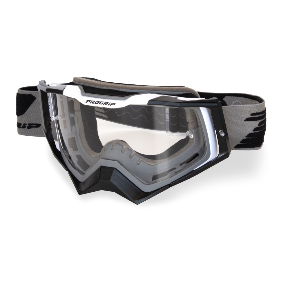 Goggles Pro Grip Rapid - Grey Black White clear lens 3309-381-TR