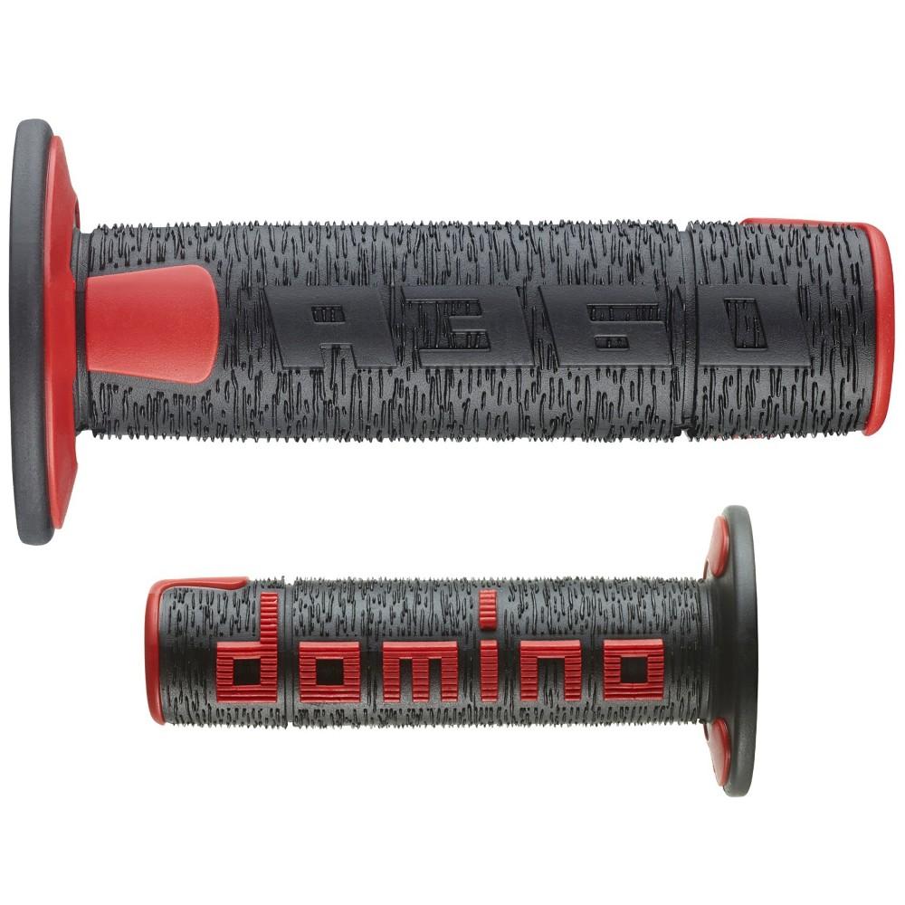 Pair of Grips off-road Domino A360 - black red