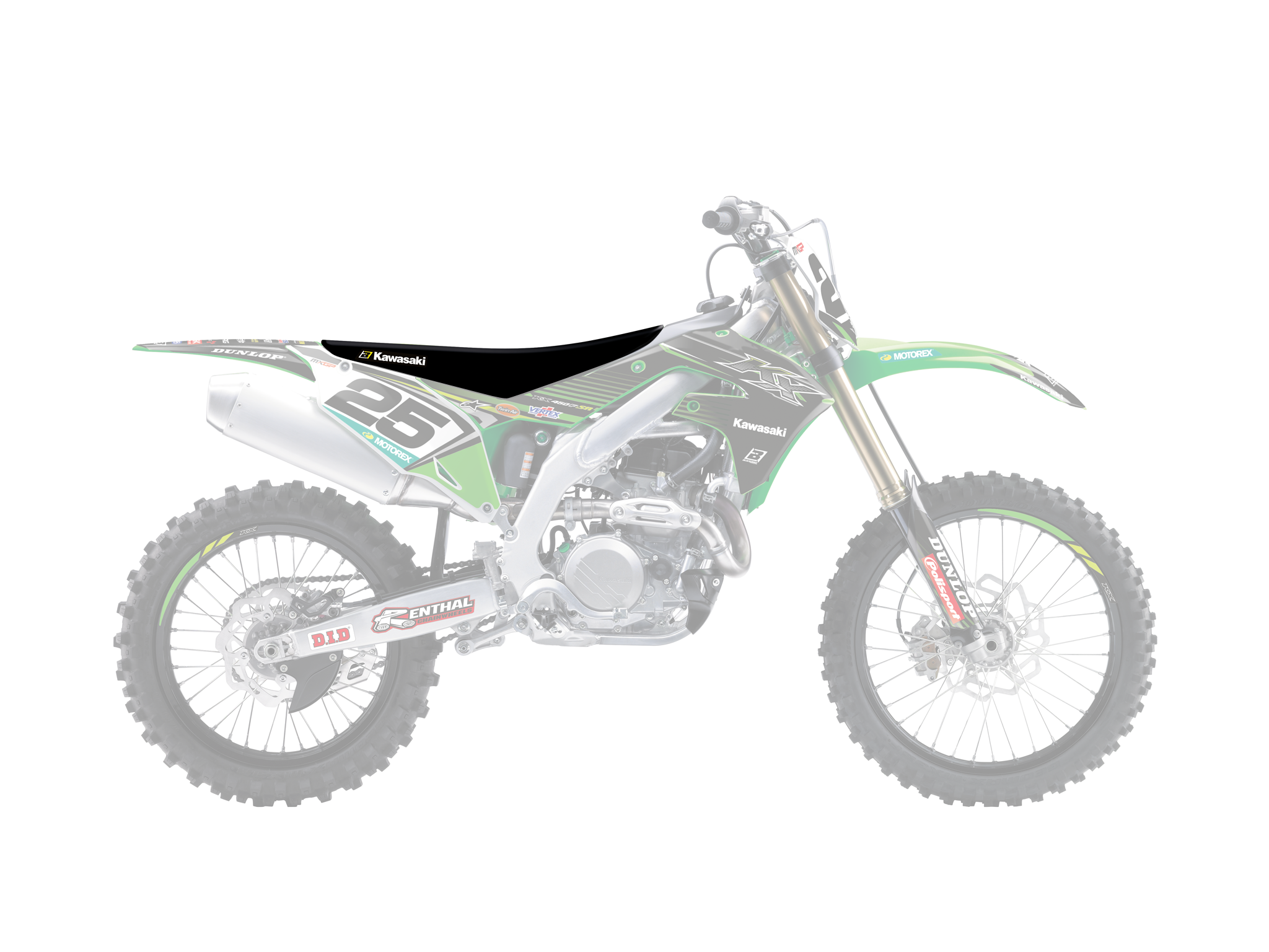 Seat cover Blackbird Kawasaki KX 450 F (19-25) pyramid black BL-1433G