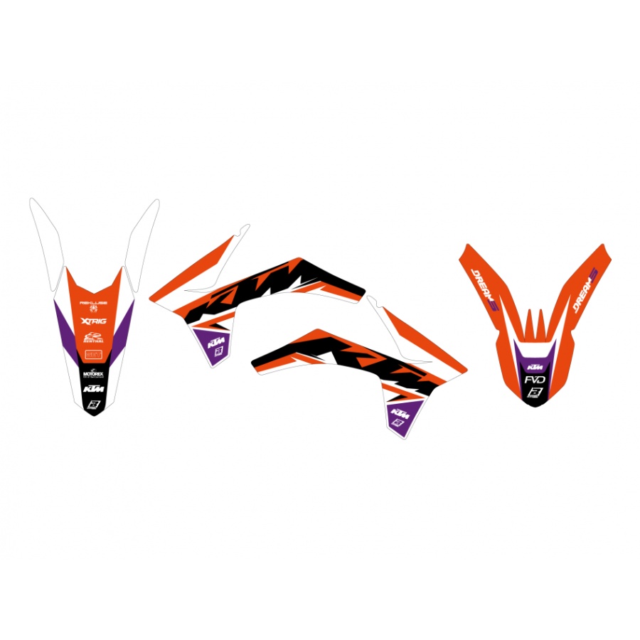 Graphics kit KTM 200 EXC (12-13) Dream 5 BL-2537AB