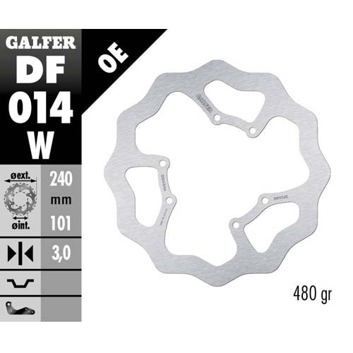 Brake disc Galfer Wave Honda CRF 250 X (04-17) front DF014W