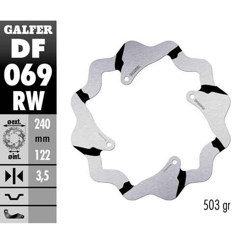 Brake disc Galfer Race Honda CR 250 (02-07) rear DF069RW