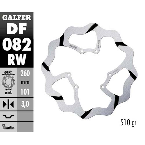 Brake disc Galfer Race Honda CRF 250 R (15-25) front DF082RW