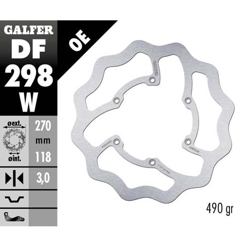 Brake disc Galfer Wave Yamaha WR 450 F (16-18) front DF298W