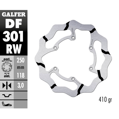 Brake disc Galfer Race Suzuki RM 125 (89-12) front DF301RW