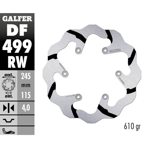 Brake disc Galfer Race Yamaha YZ 426 F (02) rear DF499RW
