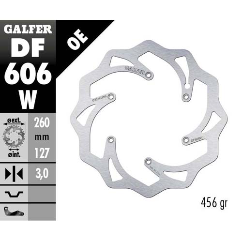 Brake disc Galfer Wave Husqvarna 450 FE (14-25) front DF606W