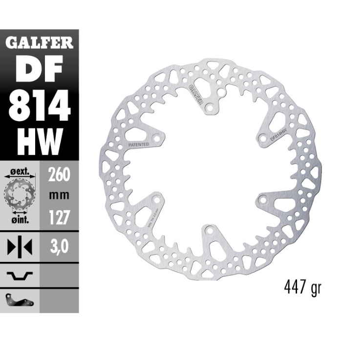 Brake disc Galfer Shark Beta RR 200 (19-25) front DF814HW