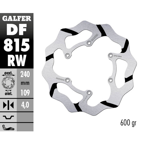 Brake disc Galfer Race Beta RR 300 (13-25) rear DF815RW