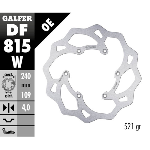 Brake disc Galfer Wave Beta RR 390 (15-25) rear DF815W