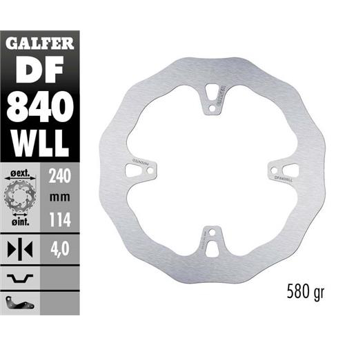 Brake disc Galfer Wave TM EN/MX 300 (15-25) rear solid DF840WLL