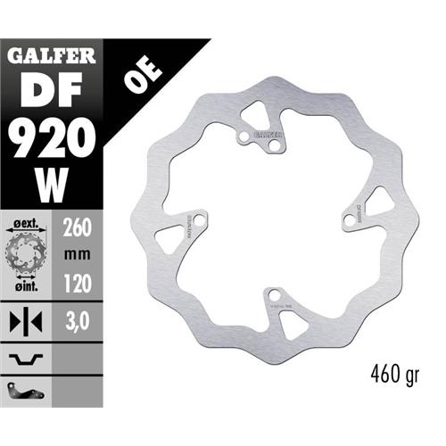 Brake disc Galfer Wave Sherco 250 SE-R (14-25) front DF920W