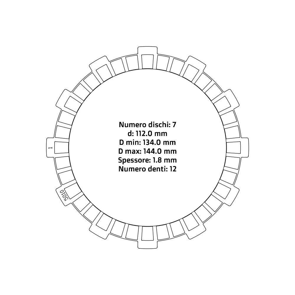 Clutch plates NRTeam KTM 450 SX-F (04-06) - Friction set - 1,8 mm DS02.F022.7