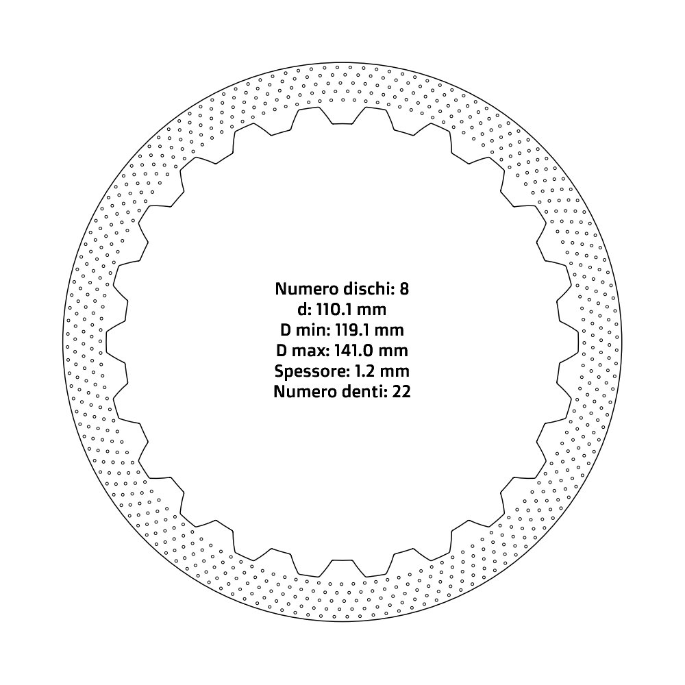 Clutch plates NRTeam KTM 250 EXC (98-12) - Steel set DS02.S002.8