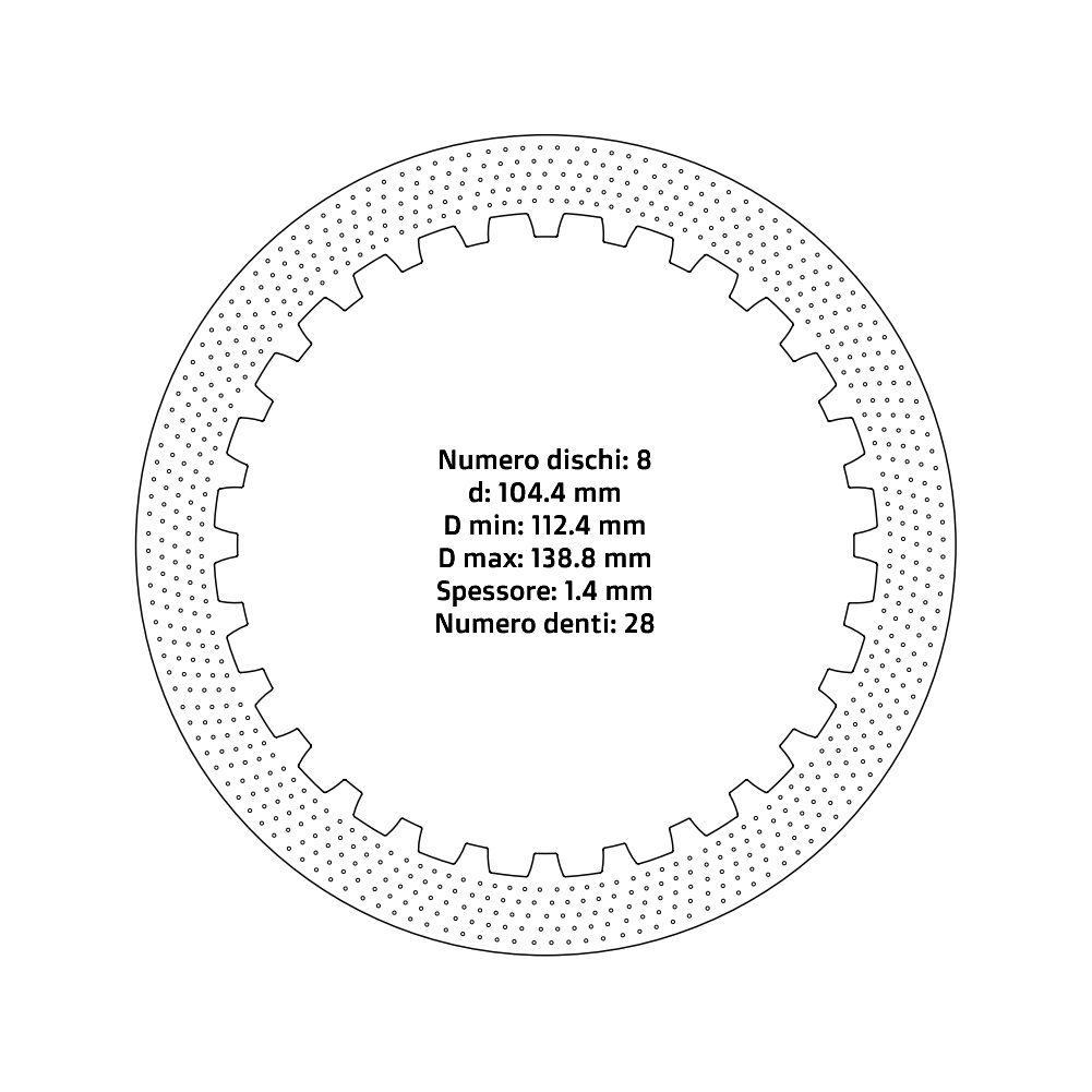 Clutch plates NRTeam KTM 450 SX-F (07-11) - Steel set DS02.S005.8