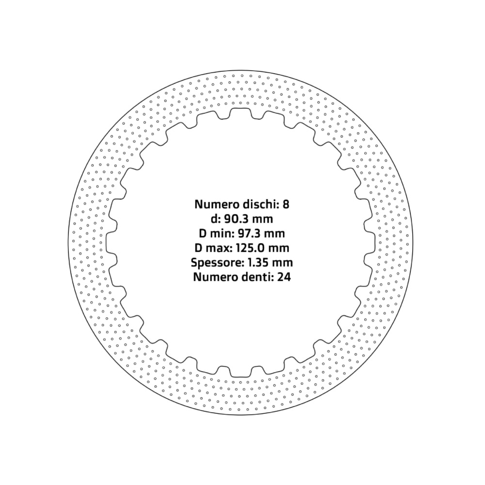 Clutch plates NRTeam Husaberg 250 FE (13) - Steel set DS02.S007.8