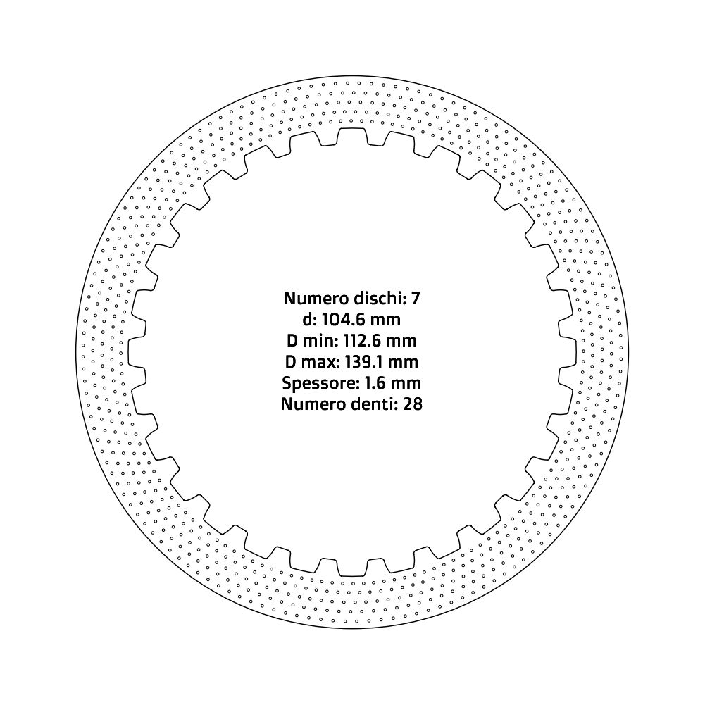 Clutch plates NRTeam Gasgas 250 EC (97-15) - Steel set DS02.S008.7