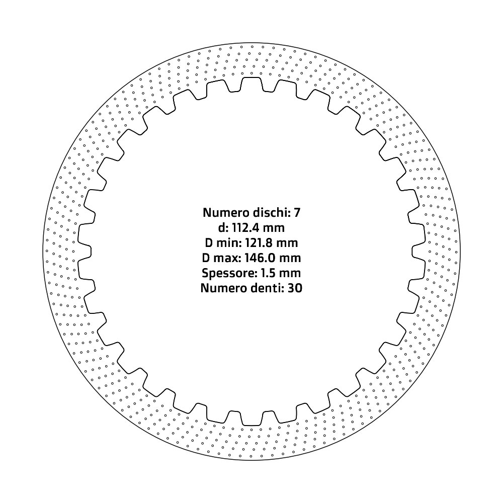 Clutch plates NRTeam Kawasaki KX 250 (92-08) - Steel set DS02.S012.7