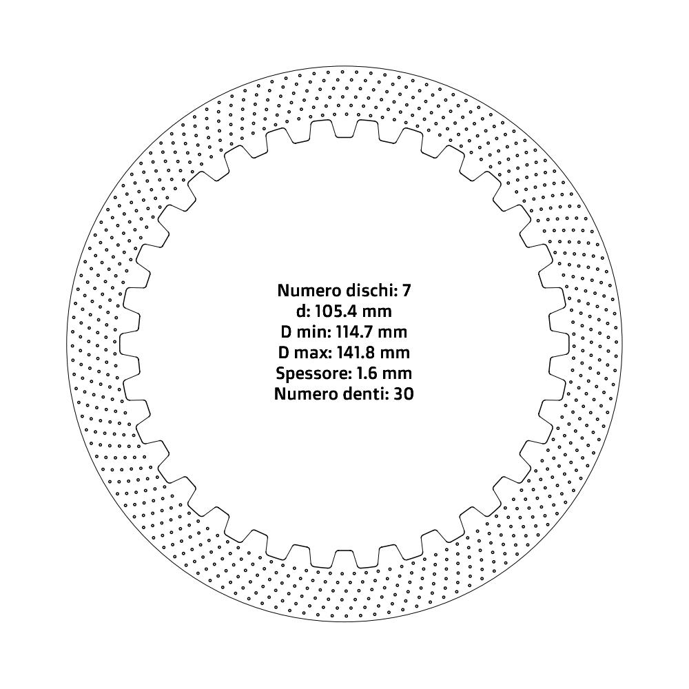 Clutch plates NRTeam Fantic 450 XXF (22) - Steel set DS02.S020.7