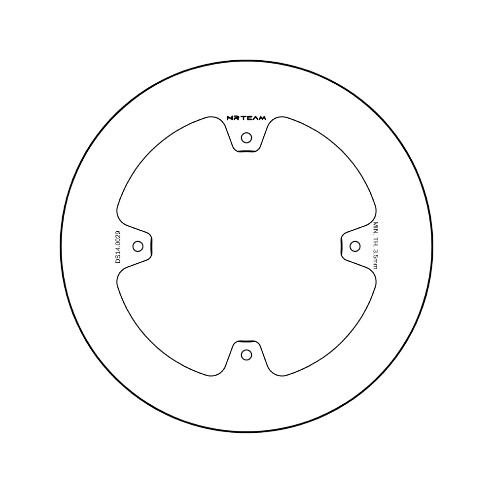 Brake disc NRTeam Honda CRF 250 RX (19-25) rear solid DS14.0029