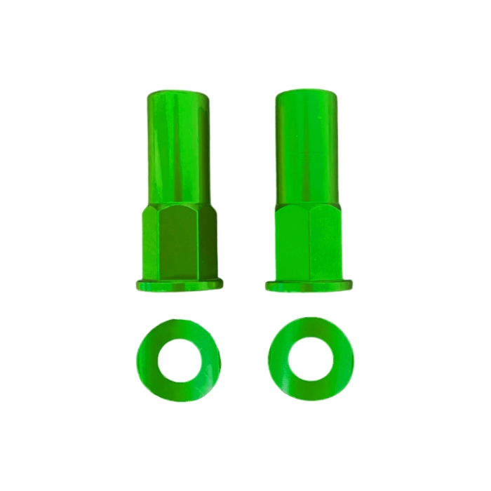 Pair of rim lock nuts green DS88.5095V