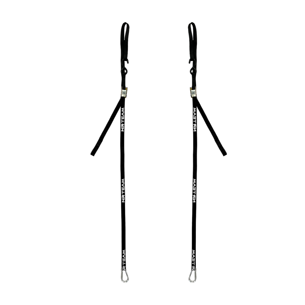 Pair of motorcycle straps Tie Down 25mm NRTeam black