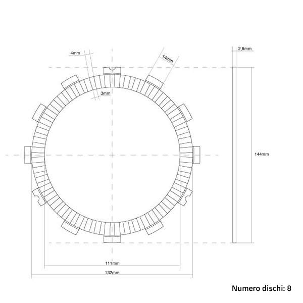 Clutch Discs (Friction) FCC Beta RR 250 (18-25) FCC.0033