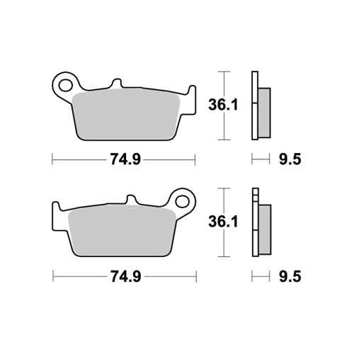 Brake pads Galfer TM EN/MX 250 (01-04) rear standard FD093G1396