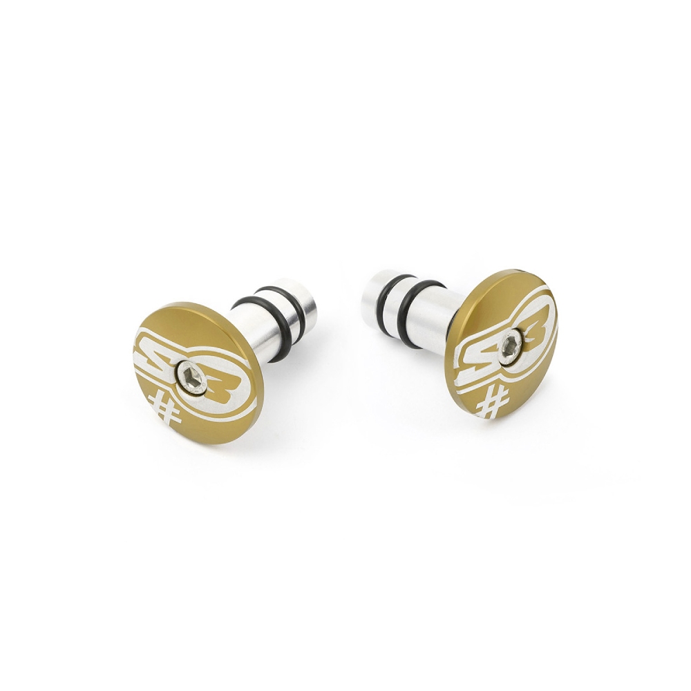 Pair of handlebar end caps S3 gold Too HA-END2-G