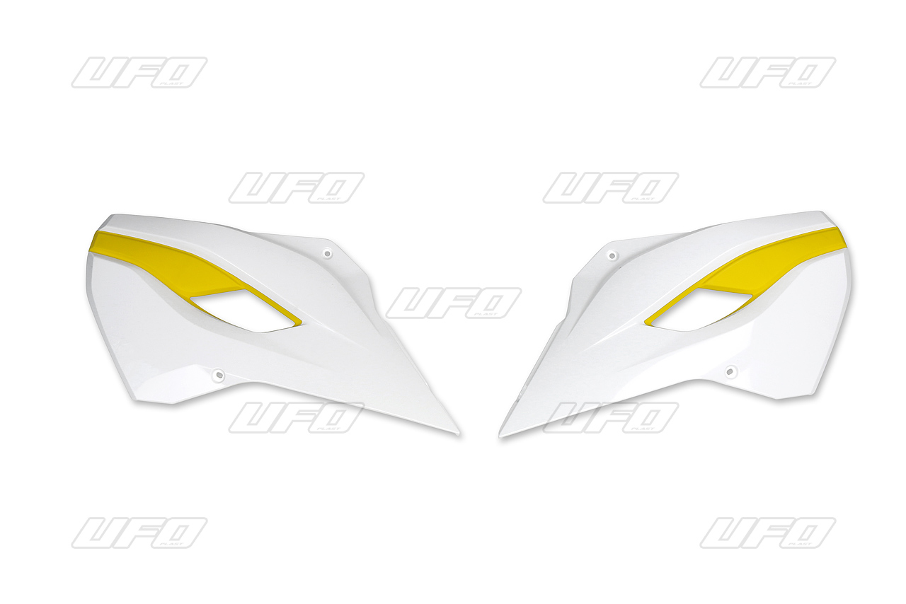 Radiator Shrouds Husqvarna 250 TC (14-16) white and yellow* HU03353-W