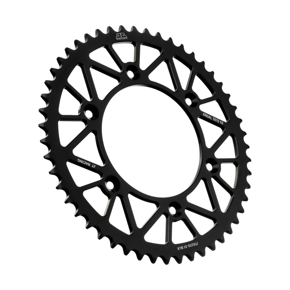 Rear sprocket JT ergal Honda CR 250 (88-07) 51 teeth black JTA210.51BLK