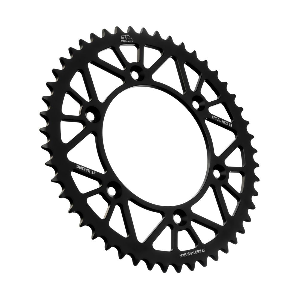 Rear sprocket JT ergal KTM 125 SX (94-25) 49 teeth black JTA897.49BLK