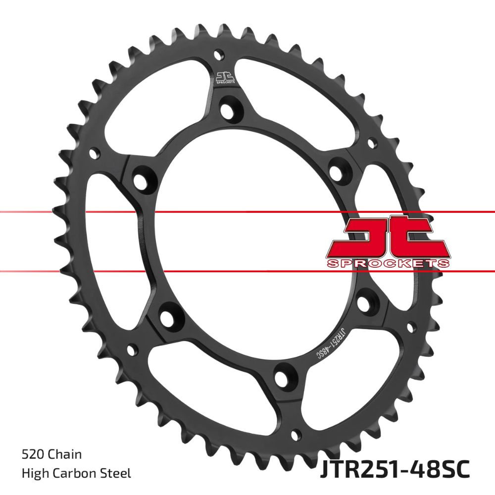 Rear sprocket JT steel Fantic 125 XE (21-25) 48 teeth self-cleaning JTR251.48SC