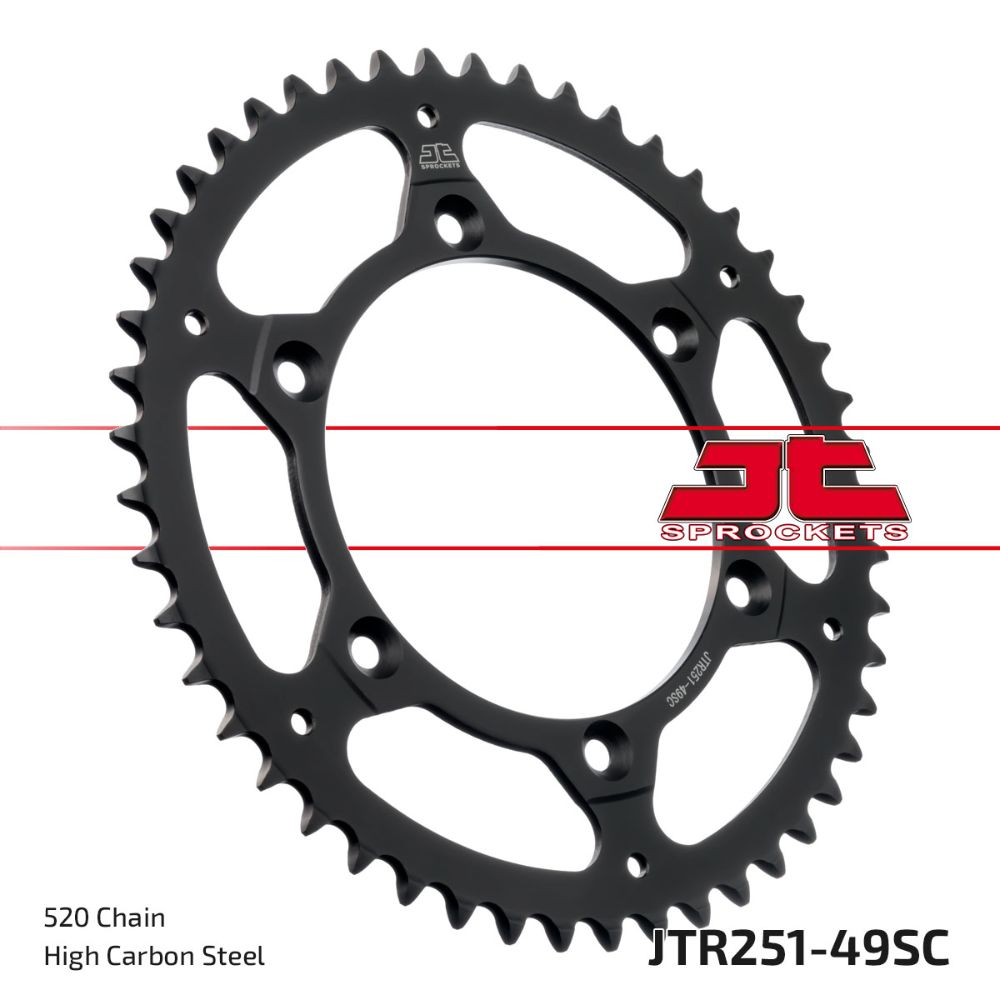 Rear sprocket JT steel Yamaha YZ 250 (99-25) 49 teeth self-cleaning JTR251.49SC