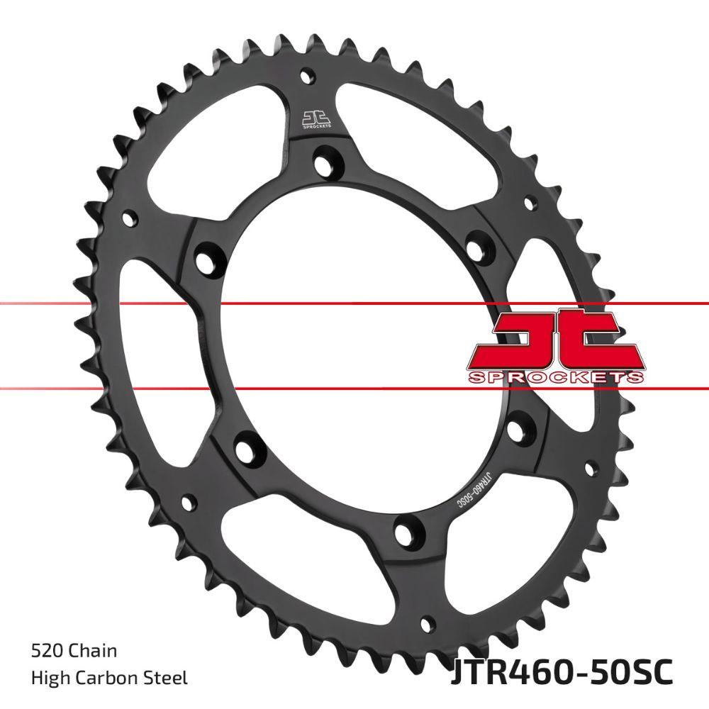 Rear sprocket JT steel Kawasaki KX 250 (82-08) 50 teeth self-cleaning JTR460.50SC