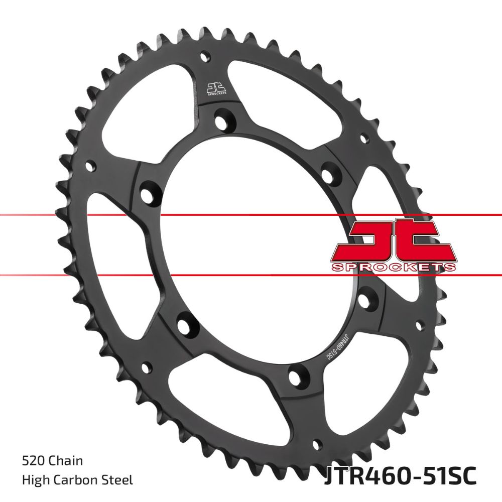 Rear sprocket JT steel Kawasaki KX 250 F (04-25) 51 teeth self-cleaning JTR460.51SC