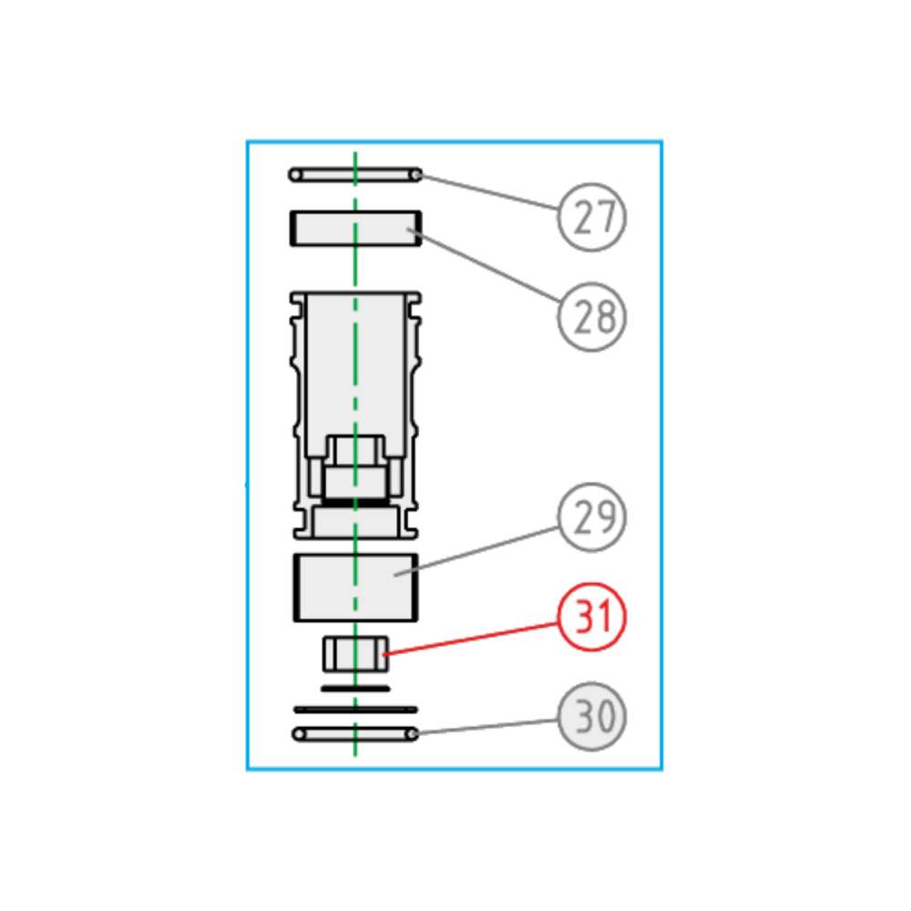 Free piston KYB Honda CRF 450 R (13-14) - Oil seal K110760000101