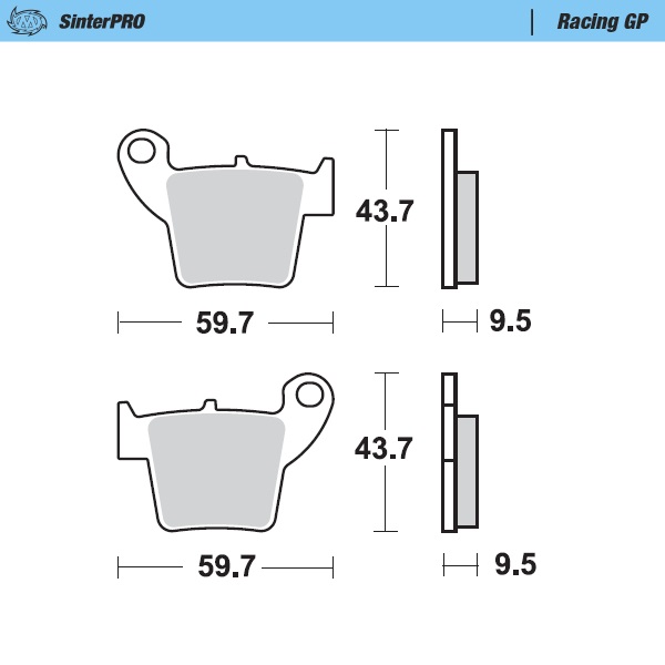 Brake pads Moto Master Honda CRF 250 X (04-17) rear GP MM-094312