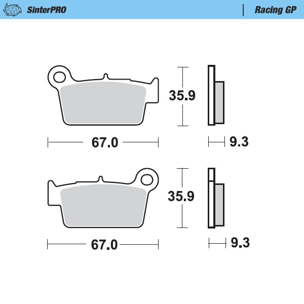 Brake pads Moto Master Fantic 125 XE (21-25) rear GP MM-094512