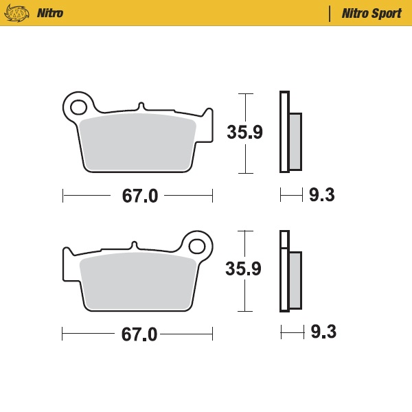 Brake pads Moto Master Beta RR 480 (15-25) rear nitro MM-094522