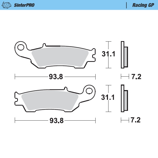 Brake pads Moto Master Yamaha YZ 125 (08-21) front GP MM-094912